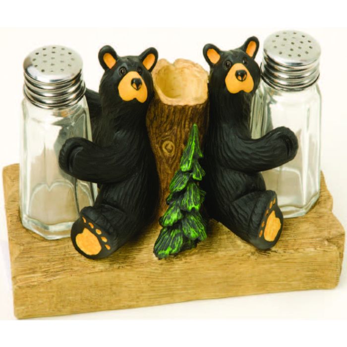 Bear S & P with Toothpick Holder