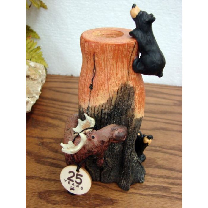 Bear and Moose Bud Vase